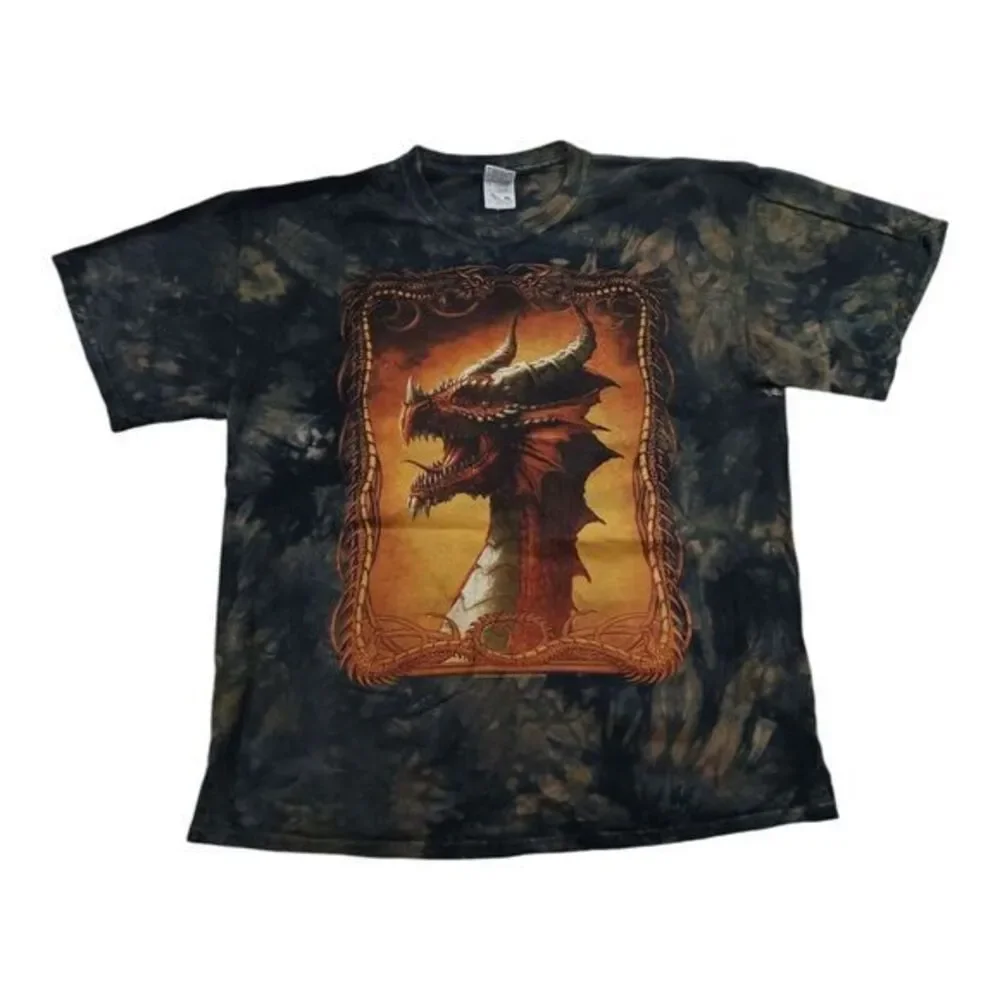 Kerem Beyit Fantasy Dragon Tie Dye T‎ Shirt 2010 Mens XL